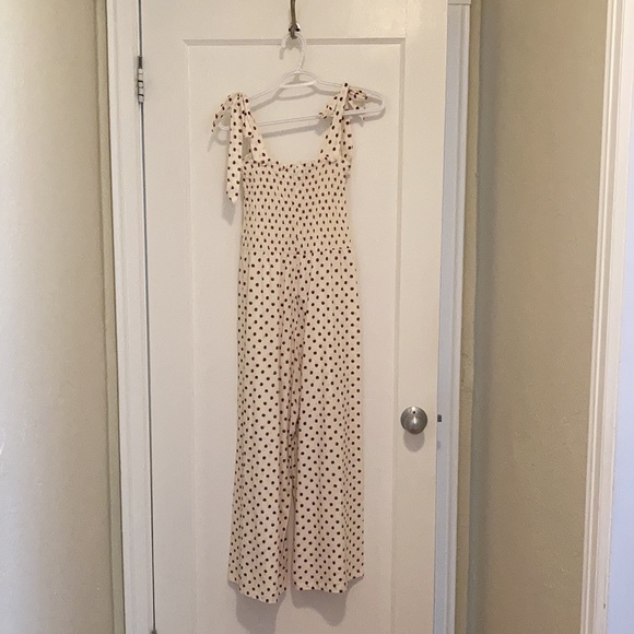 Topshop white and red polka dot jumpsuit - Picture 3 of 4